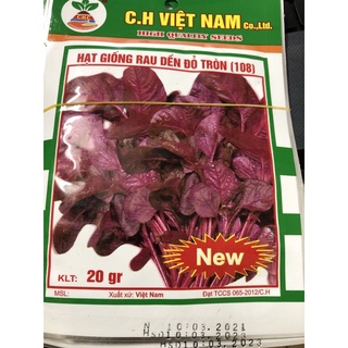 Hạt giống Dền đỏ lá tròn 20gr