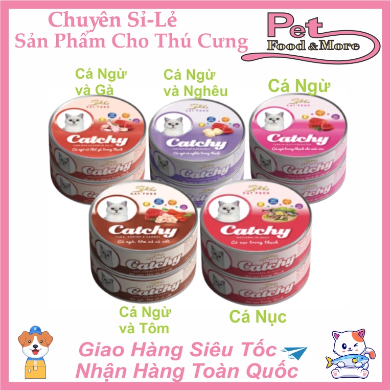 Pate Mèo Catchy 5Plus Lon 160gr