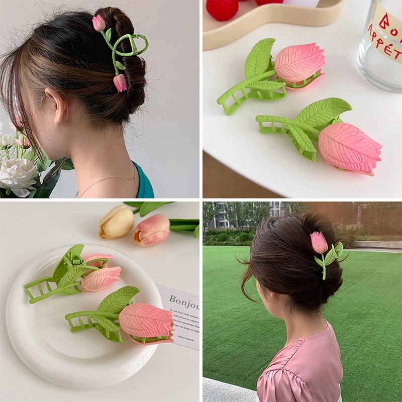 Kẹp Tóc Hình Hoa Tulip Thời Trang Cho Nữ