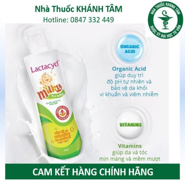 ! Sữa tắm gội trẻ em Lactacyd Milky - Lactacyd BB - Lactacyd em bé - giảm rôm sảy, hăm kẻ ! !