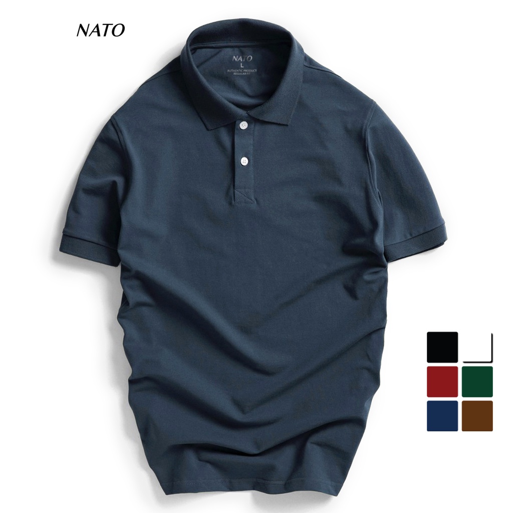 Áo Thun Polo Nam BASIC Vải Cotton Cá Sấu Cao Cấp Basic Đẹp Tay Ngắn Có Cổ Màu Trắng Đen Đỏ Xanh Navy Trơn Họa Tiết NATO