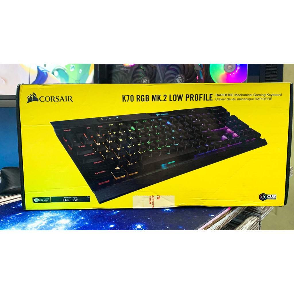 Bàn phím cơ Corsair K70 RGB MK2 Low Profile Speed switch