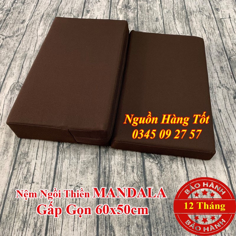 Nệm Ngồi Thiền YOGI 60x50cm Gấp Gọn - Phật Giáo Và Yoga Giúp Giảm Căng Thẳng, Mệt Mỏi, Thư Giãn Tinh Thần