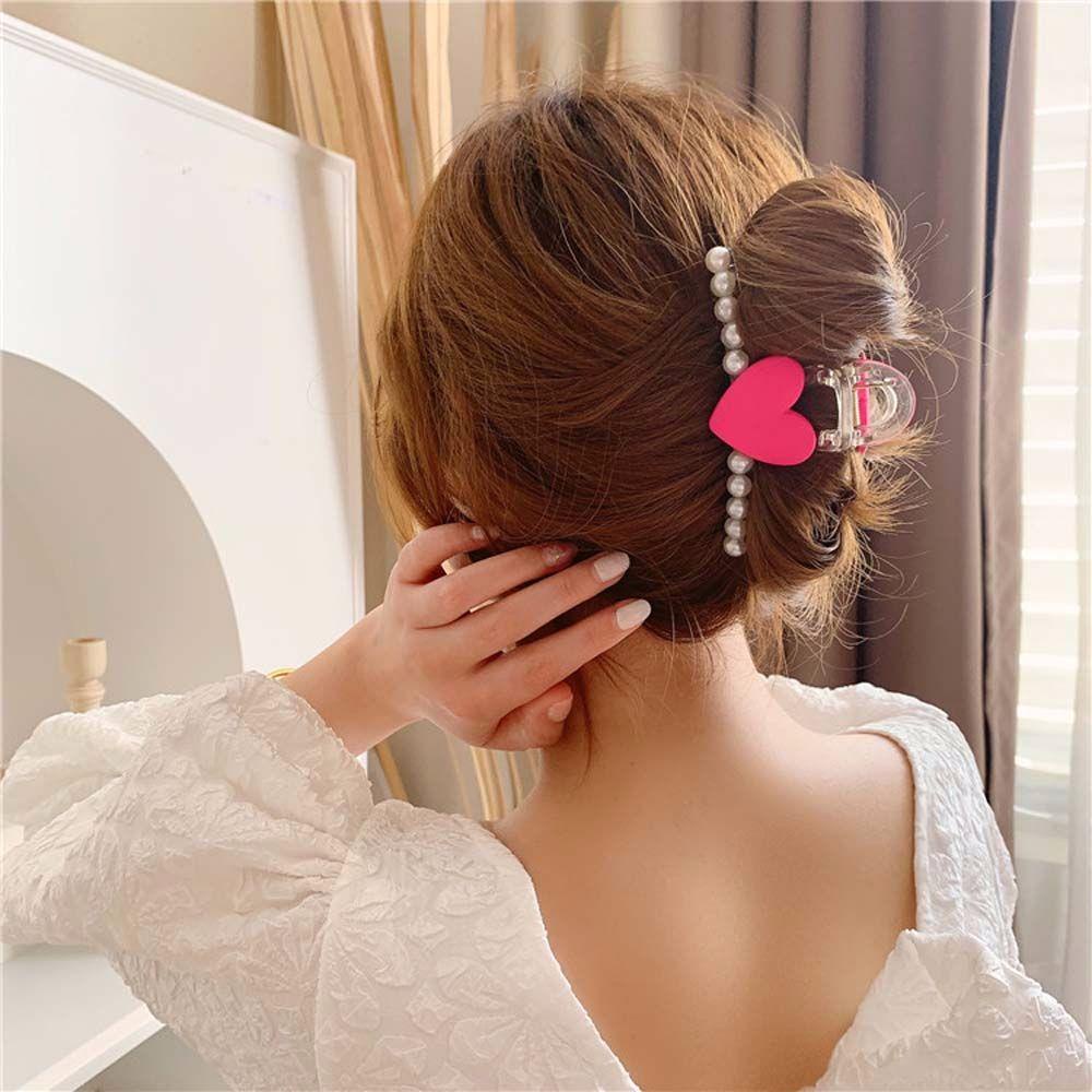 Kẹp Tóc Hình Trái Tim Màu Sắc Ngọt Ngào Phong Cách Vintage Cho Nữ