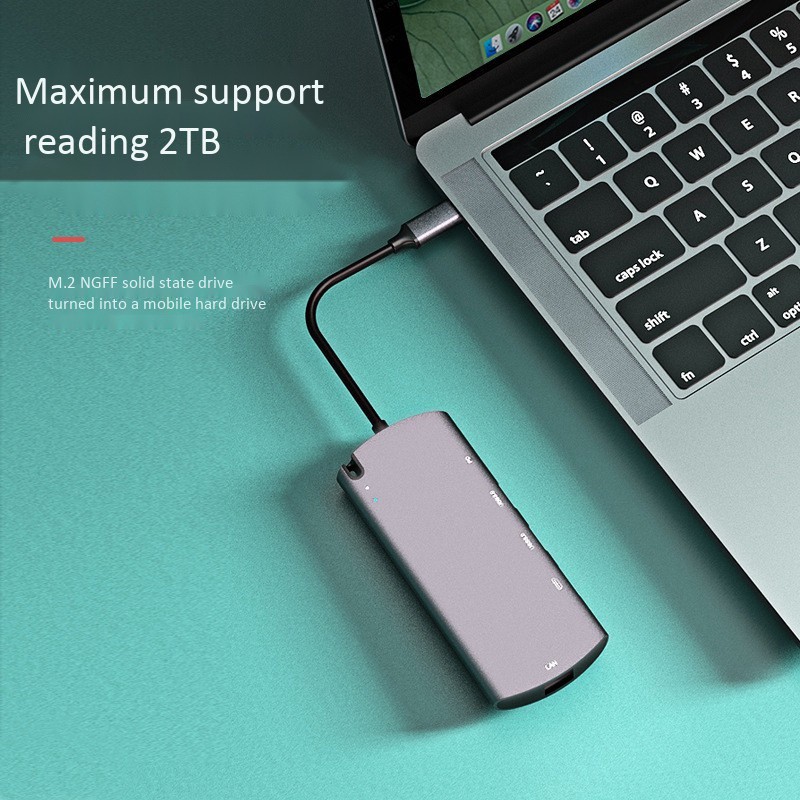 Ổ Cứng 6 Trong 1 Usb C Với Cổng M.2 Ssd Ngff Usb 3.0 Pd Cho Macbook Pro Notebook