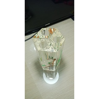 Lọ hoa pha lê hình thoi mài hoa chìm