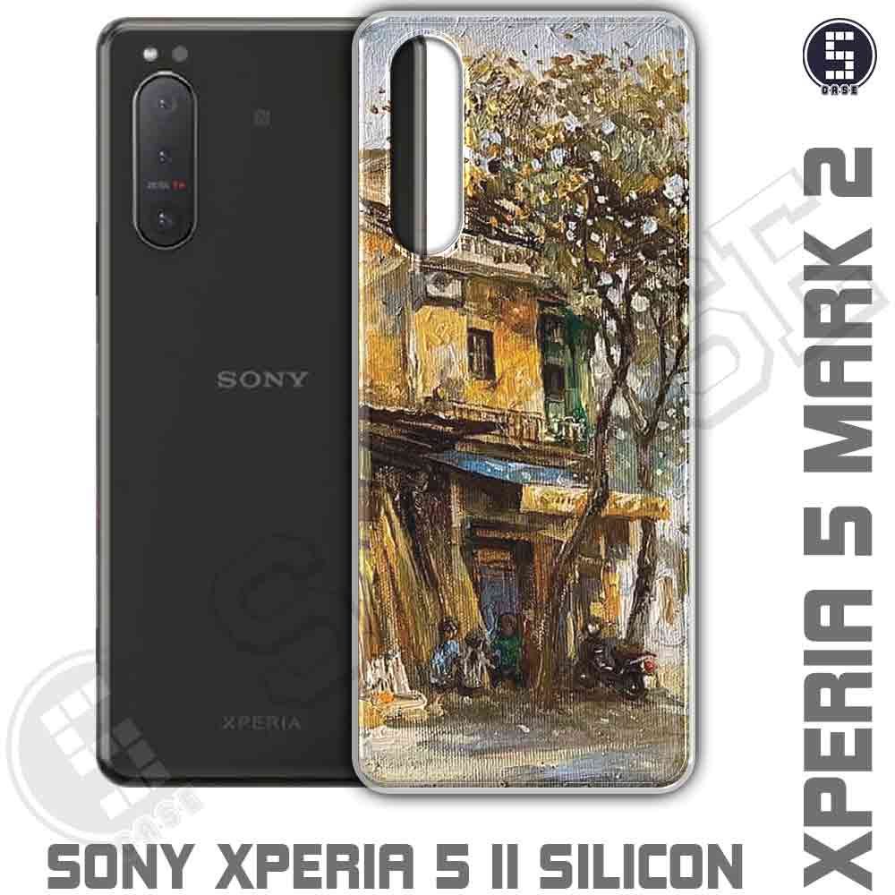Ốp điện thoại SONY XPERIA 5 II / XPERIA 5 MARK 2 Dẻo Chống Shock Nhiều Mẫu Tuyển Tập 14 Phố Cổ Sơn Dầu A1422-CL14