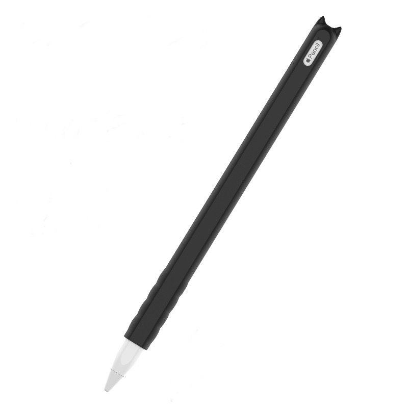 Vỏ Ốp silicon bọc bút dành cho Apple Pencil 2 Mèo - Kèm nắp Đậy Ngòi