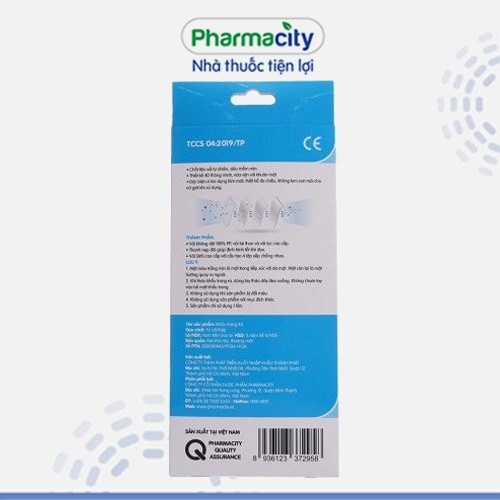 Khẩu trang Pharmacity 4D màu xanh (Hộp 10 cái)