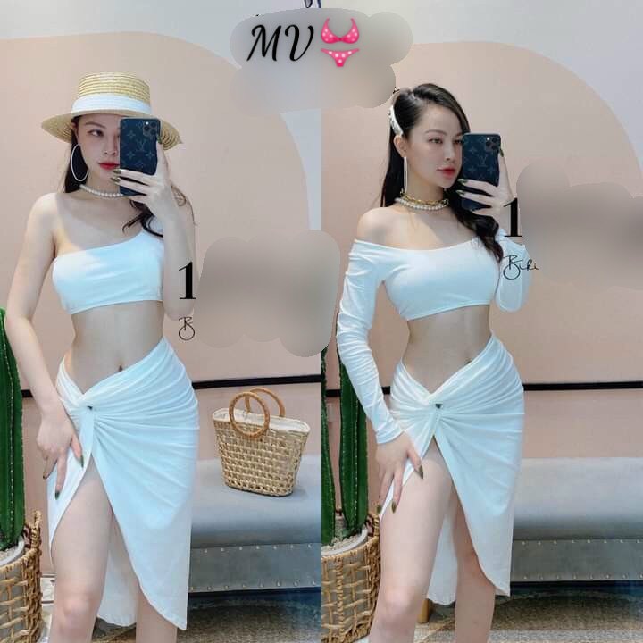 SÉT ĐỒ BƠI 3 CHI TIẾT 2 KIỂU PHÁ CÁCH FULL 3 MÀU