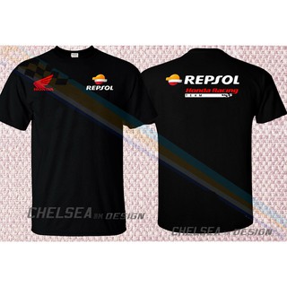 Áo thun nam thể thao in hình đội xe đua Honda Repsol