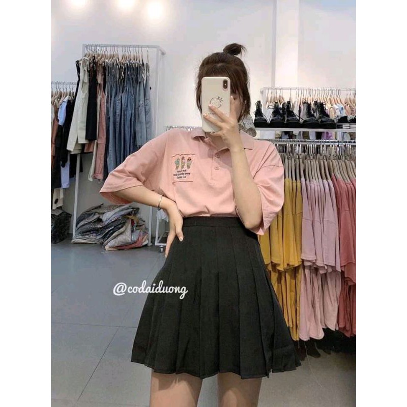 [Rẻ Vô Địch] Áo cotton tay lỡ Unisex -- Áo polo 3 ly kem | BigBuy360 - bigbuy360.vn