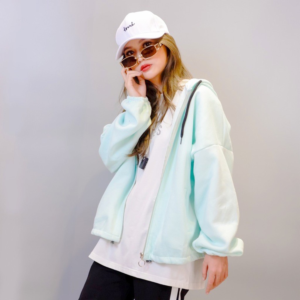 Áo khoác nỉ bông nữ nam form cánh dơi khóa kéo unisex GAZU nhiều màu GZ350 | BigBuy360 - bigbuy360.vn