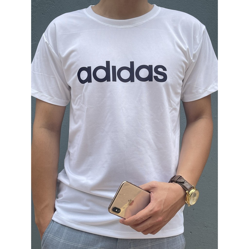 [Ảnh thật] Áo thun tay ngắn cổ tròn ADIDAS chất cotton thoáng mát, thấm hút mồ hôi