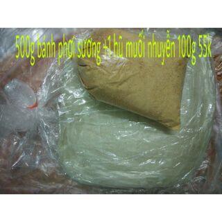 Combo bánh tráng dẻo phơi sương ăn kèm muối tôm nhuyễn