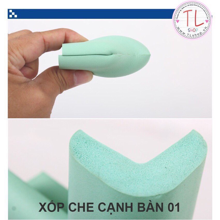 Cuộn Xốp che cạnh bàn bảo vệ an toàn cho bé 2M - Miếng bọt biển bịt cạnh bàn - cuộn cao su bọc cạnh bàn