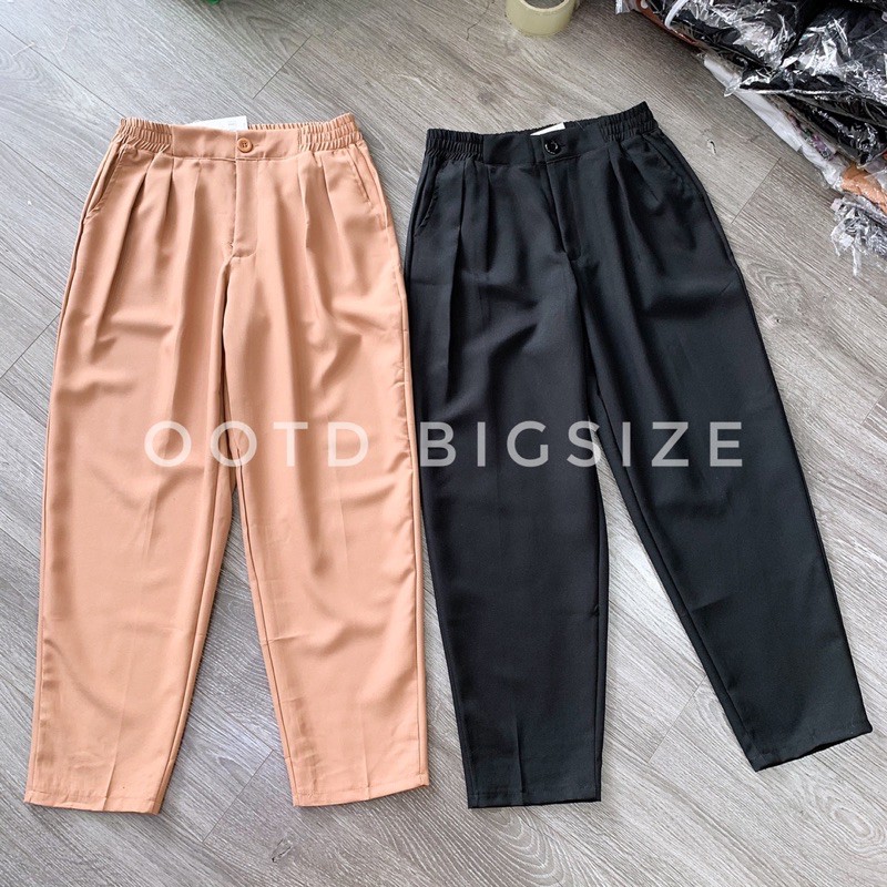 [OOTD BIGSIZE 60-90kg] Quần baggy vải lửng lưng chun