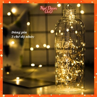 Dây đèn led trang trí tháp oản, mẹt tết, bó hoa, giỏ quà, đèn đom đóm fairylight có sẵn pin decor tiệc, noel, lễ, tết