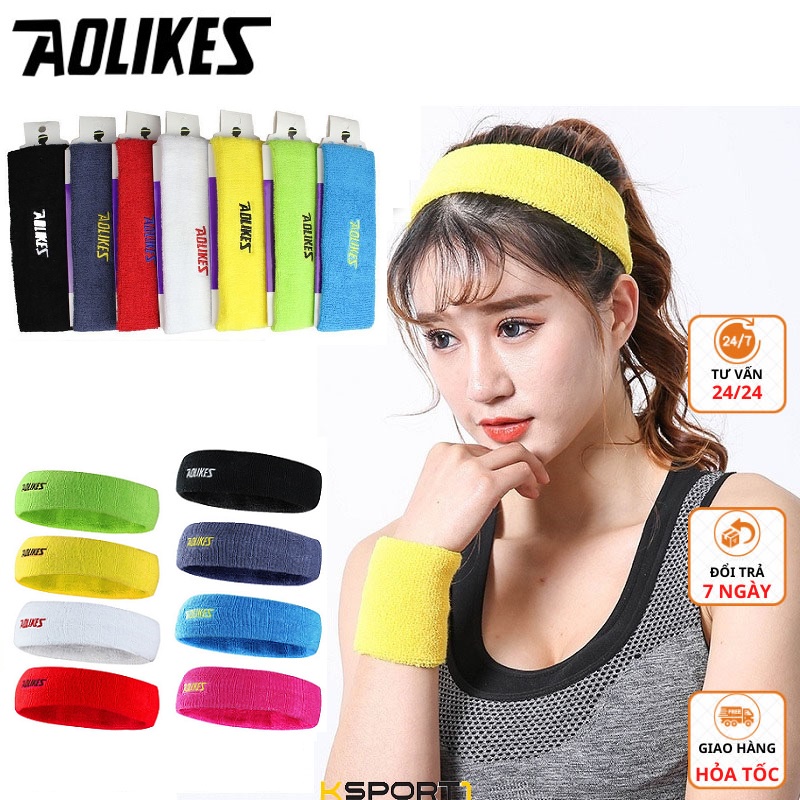 Băng Đô, Băng Trán Thể Thao Tập Yoga,Gym Thể Hình Chạy Bộ Tennis Thấm Mồ Hôi Cao Cấp Aolikes AL2108(bản lớn)