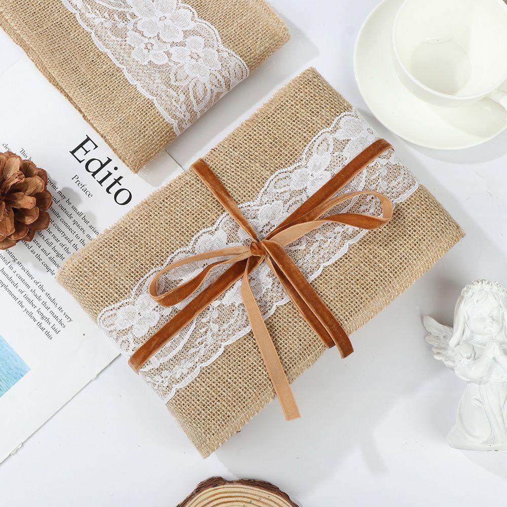 Cuộn Vải Bố Phối Ren Dùng Trang Trí Bàn Ghế Đám Cưới