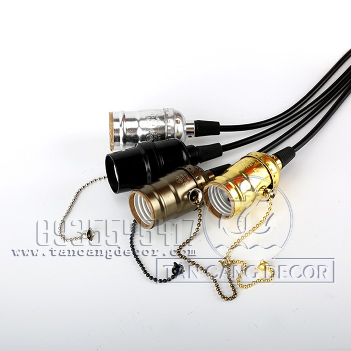 Chuôi bóng đèn Edison 03 màu đồng xanh