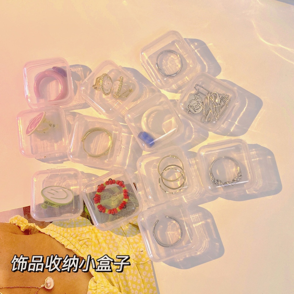 Hộp đựng trang sức Pure Cube bằng nhựa trong suốt thiết kế đơn giản tiện dụng