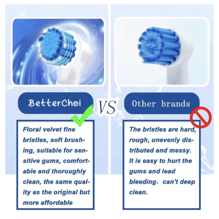 Đầu bàn chải điện thay thế Betterchoi bàn chải điện oral-B Sensitive USA