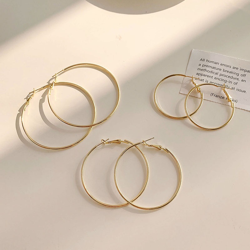 Khuyên Tai Tròn Lớn Thanh Lịch