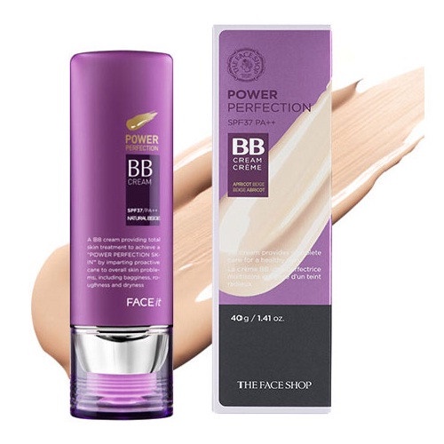 Kem Nền BB CREAM POWER THE FACE SHOP 20G - 40G  VÀ MAGIC COVER 45ML TÍM
