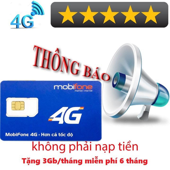 Sim 4G Mobifone trọn gói 1 năm không nạp tiền MDT250A MDT135A Tốc Độ Mạng Max Băng Thông