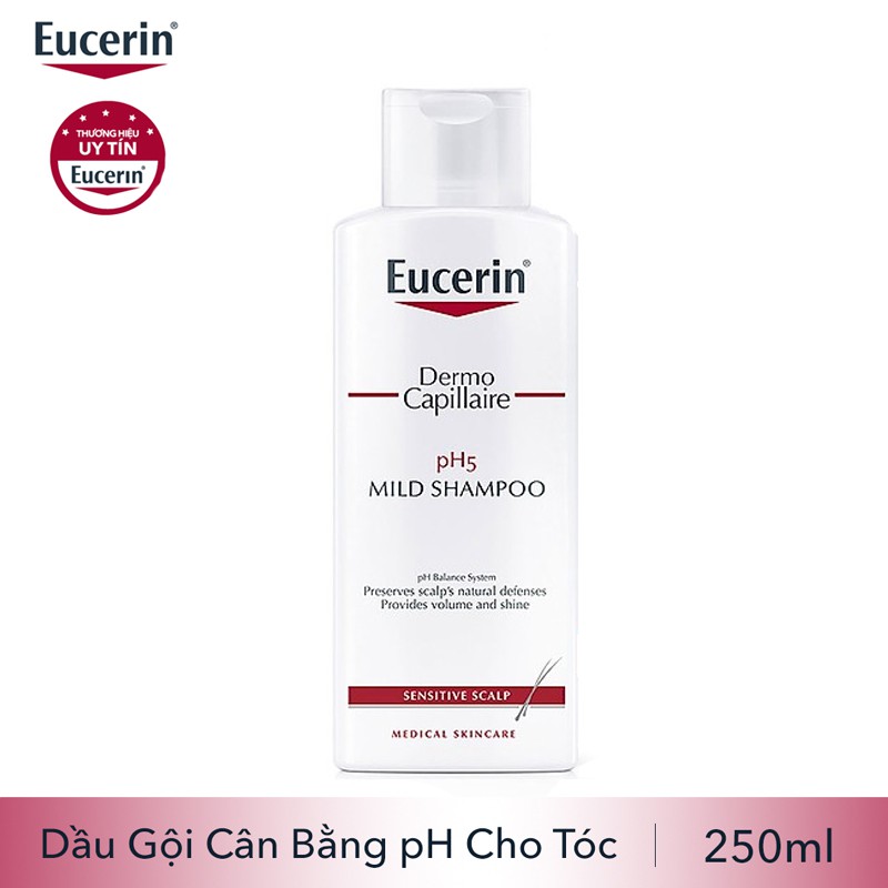 Eucerin Dermo Capillaire pH5 Mild Shampoo: Dầu Gội Cân Bằng pH Cho Tóc