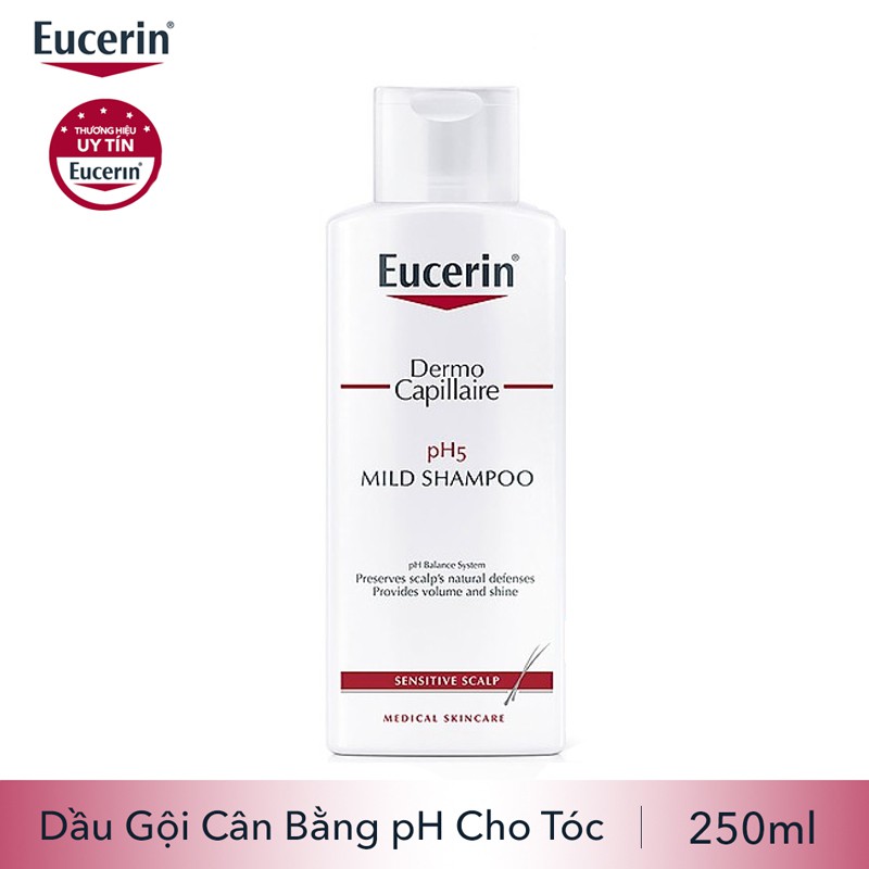 Eucerin Dermo Capillaire pH5 Mild Shampoo: Dầu Gội Cân Bằng pH Cho Tóc (250 ml)