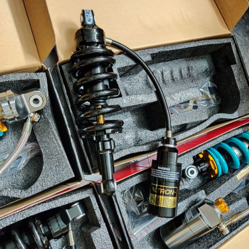 Phuộc Nitron bình dầu lắp Winner Winner V1 Winner X Sonic Exciter10 Exciter135 Exciter155 Exciter150 Raider Satria