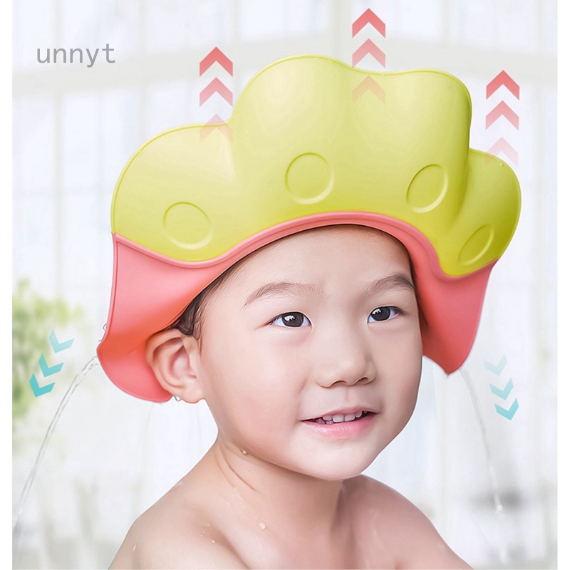 Mũ Tắm Chắn Nước Gội Đầu Bằng Silicon Mềm Có Thể Điều Chỉnh Dành Cho Bé