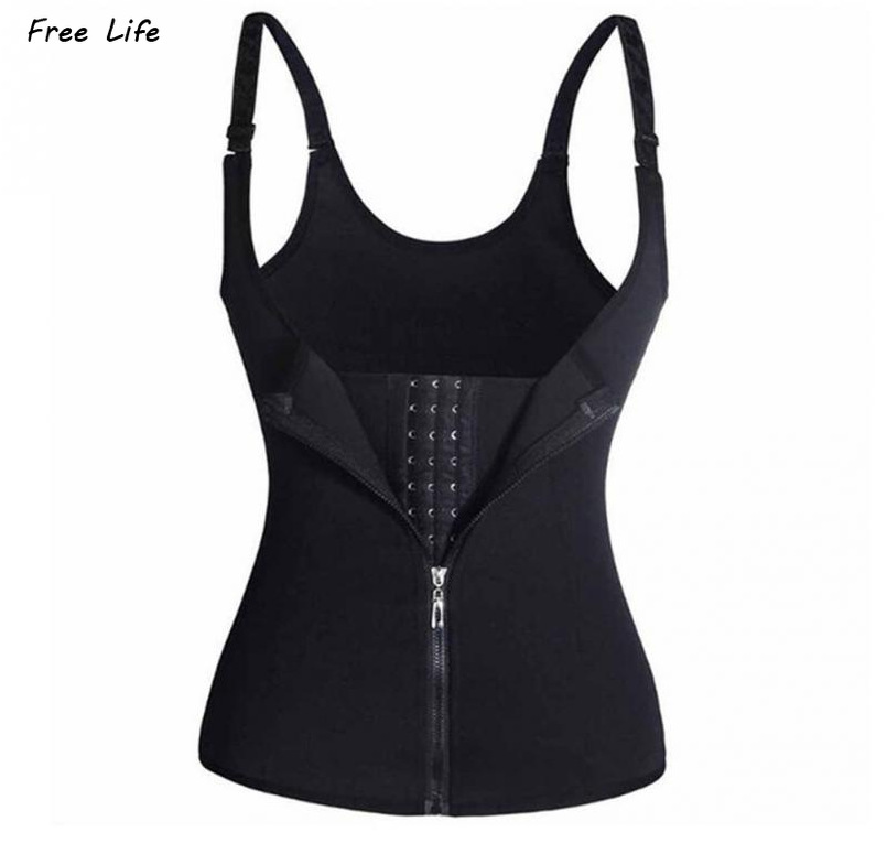 Free Life Áo Nịt Bụng 3 Lớp Có Dây Kéo Dành Cho Nữ