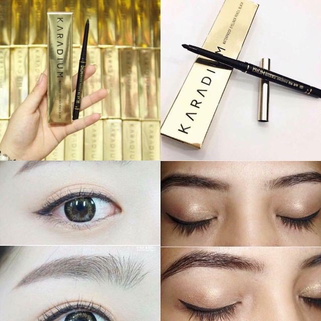 (Mẫu mới) Chì Kẻ Mắt Chống Trôi Karadium Waterproof Eyeliner Pencil Black