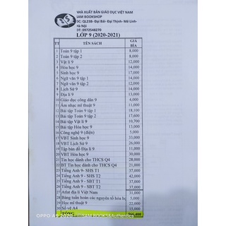 Sgk 9 (trọn bộ 30 quyển)