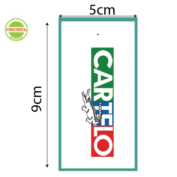COMBO tag treo quần áo, Nhãn treo, Mác theo yêu cầu 9x5.4 cm