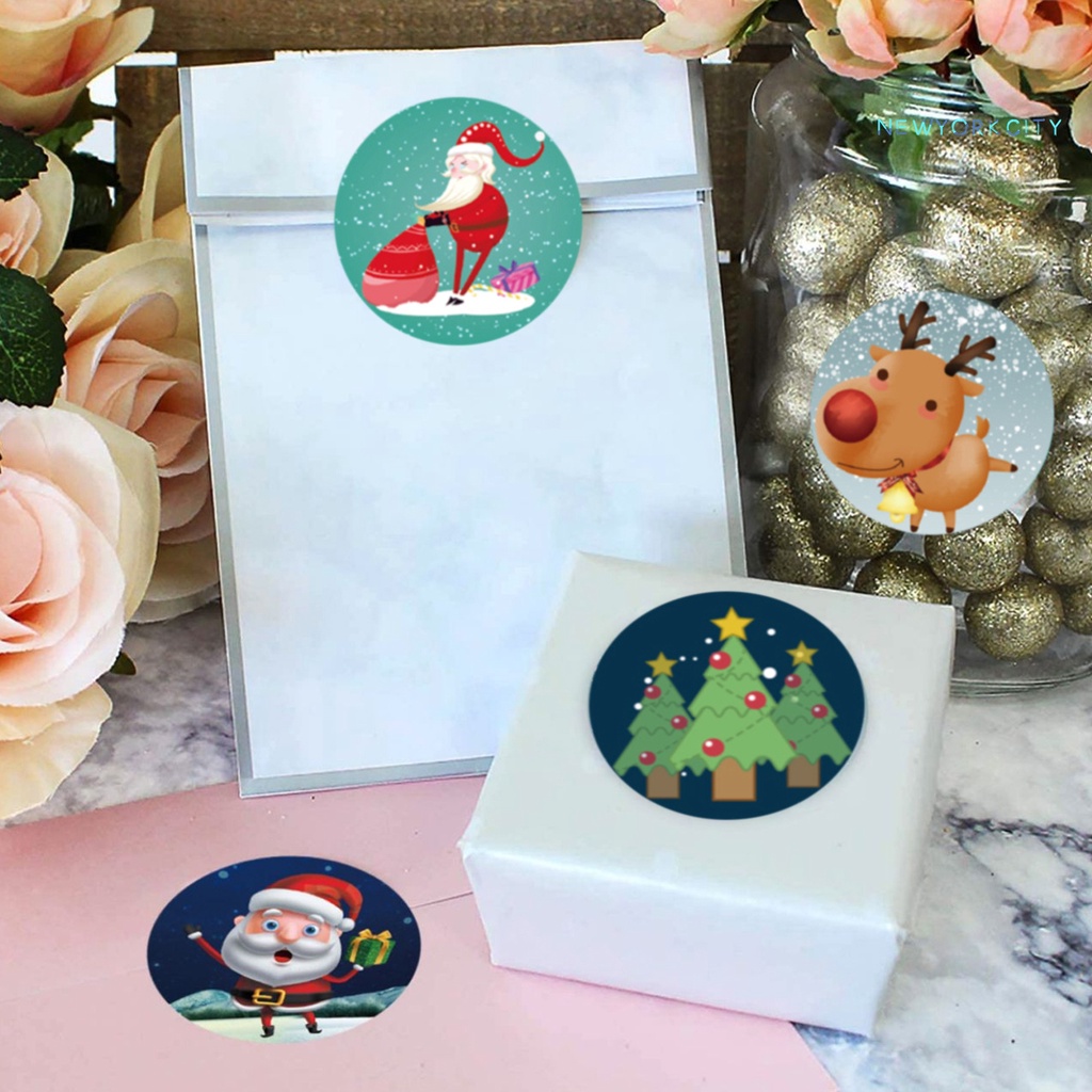 1 Cuộn Miếng Dán Tự Dính Chủ Đề Giáng Sinh Quyến Rũ