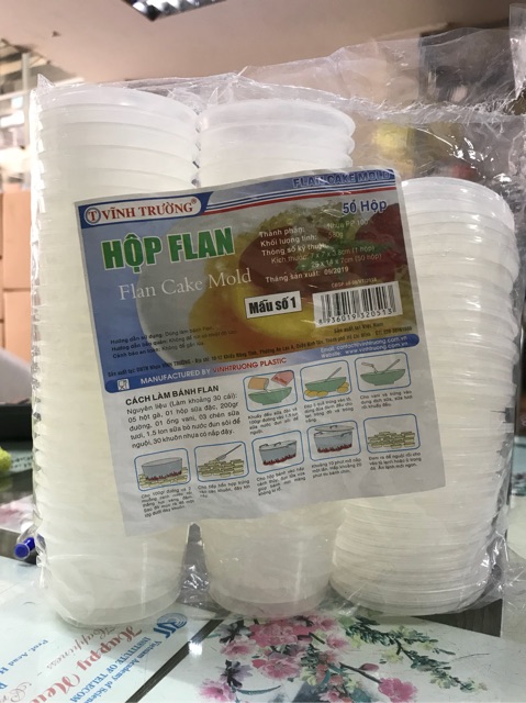 Bánh Flan ,rau cau vinh Tường lốc 50 cái