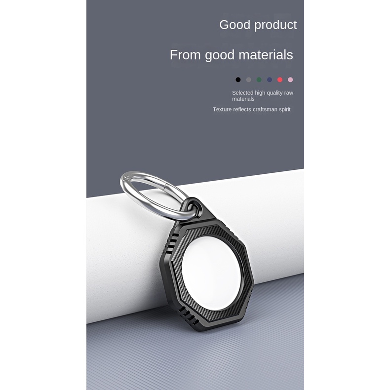 Vỏ Bảo Vệ Hộp Đựng Tai Nghe Apple Tracker Air tag PC Chống Thất Lạc Kèm Móc Khóa Tiện Dụng