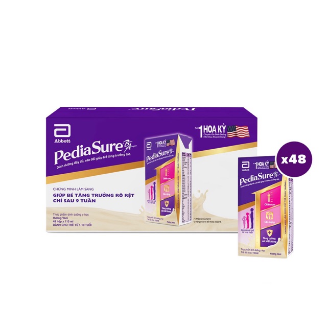 Thùng 48 Hộp Sữa Nước Pediasure 110ml