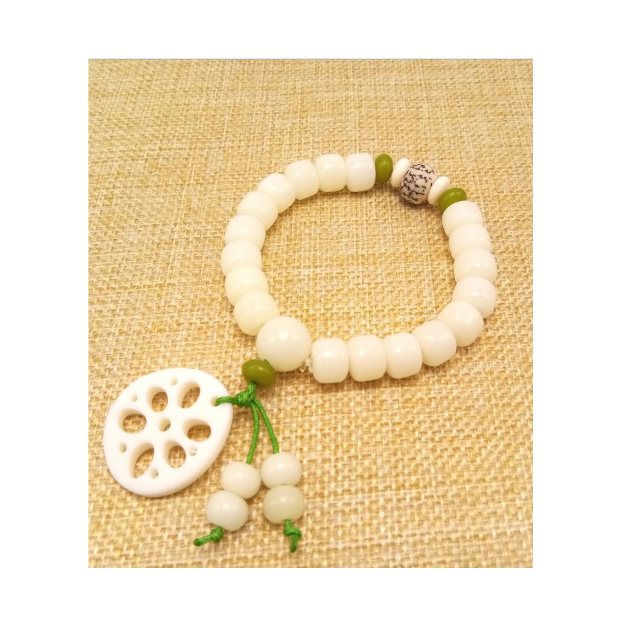 Chuỗi hạt bồ đề kim cang vòng tay hạt bồ đề tự nhiên cao cấp phối củ sen may mắn