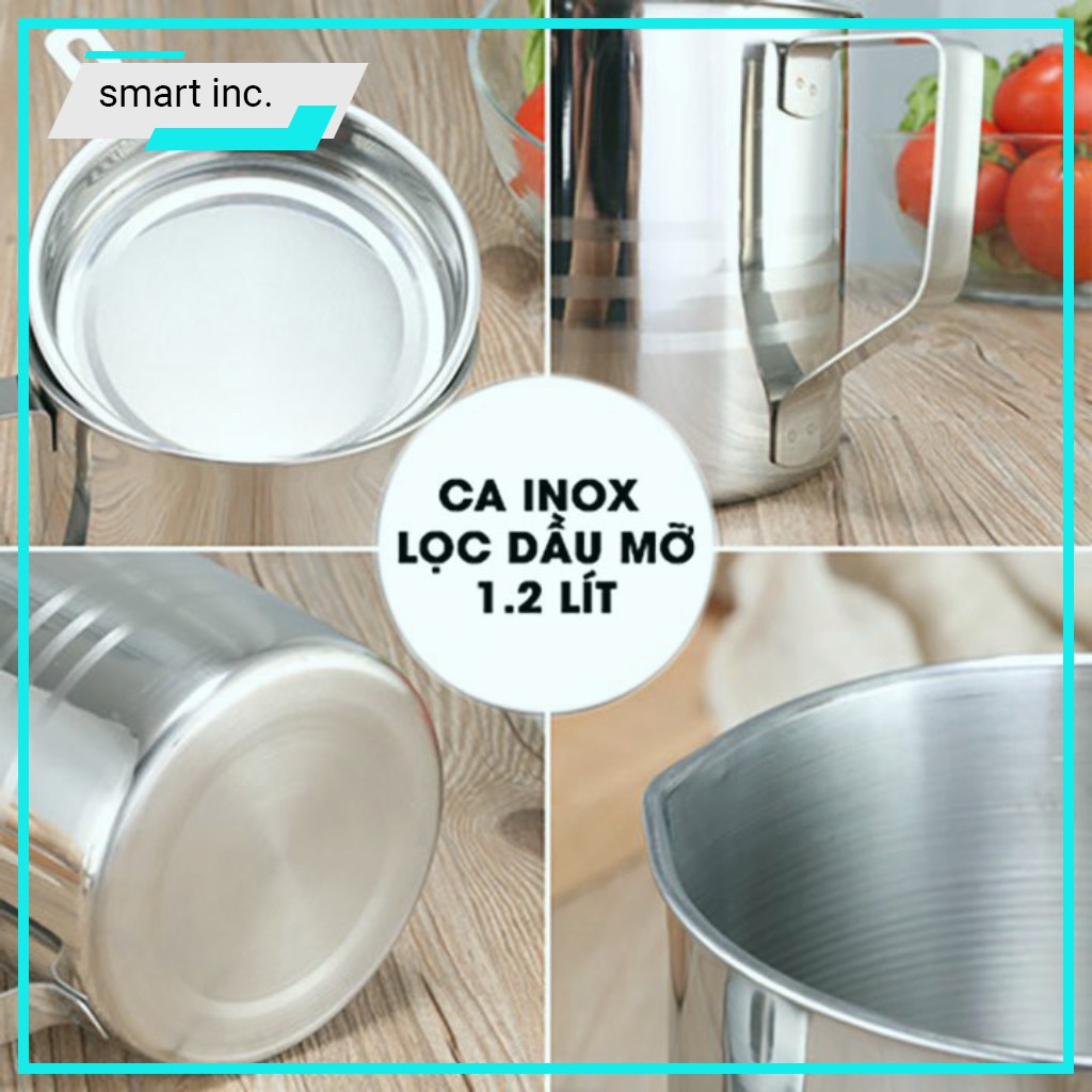 Ca Lọc Dầu Cặn Bình Đựng Dầu Cặn Thừa Có Lưới Bằng Inox 304