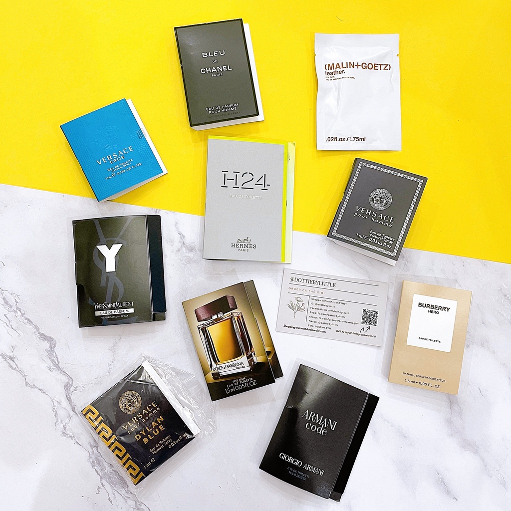 Set 10 vial nước hoa các mùi