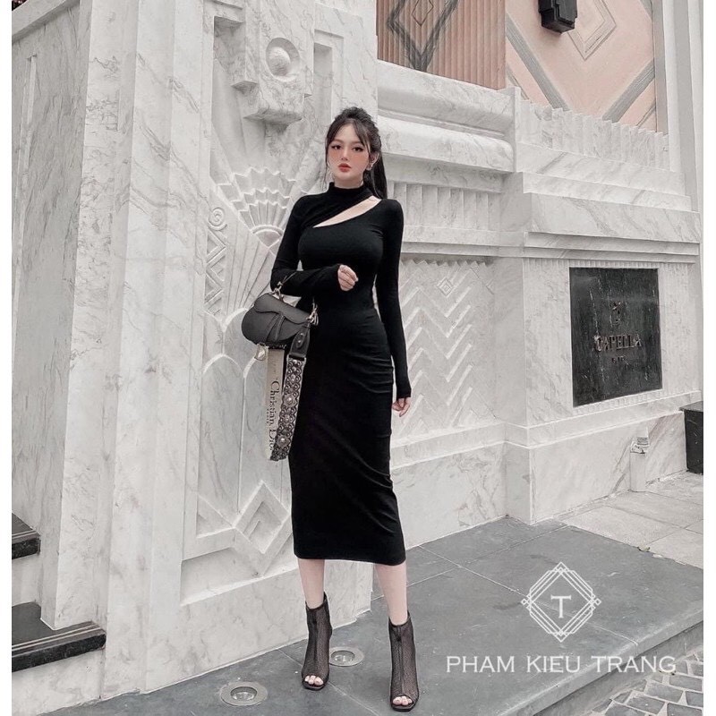 [ có ảnh thật sp  ] Váy body 2 dâykhoét, Váy body khoét vai / Thoitrangsvtn