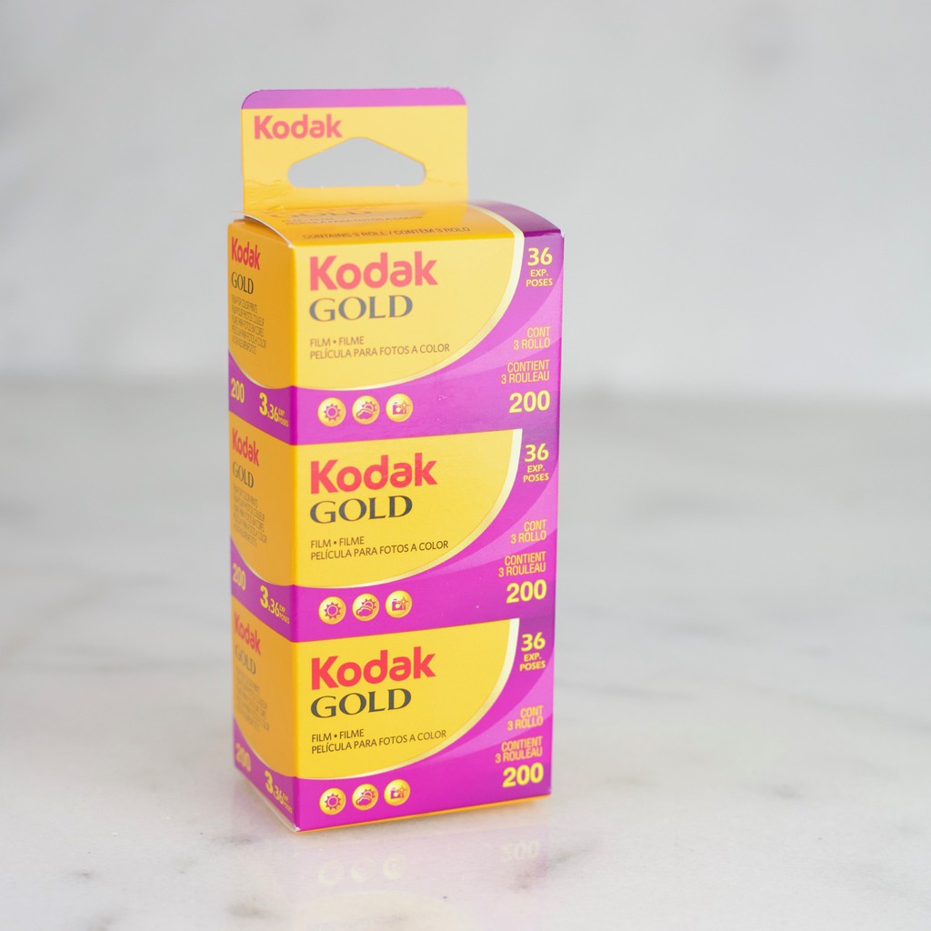 Pack 3 cuộn film Kodak Gold 200 36 tấm