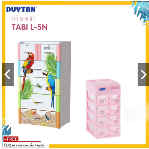 HOẢ TỐC 1H Tủ nhựa duy tân TABI-L 5 Tầng 6 Ngăn- NÂU MÂY ĐAN