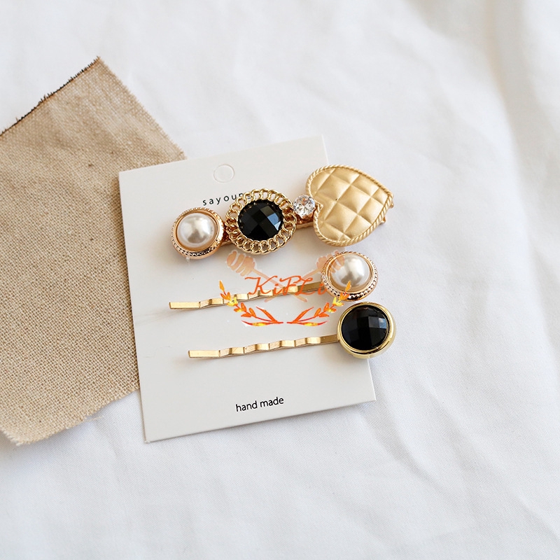 Bộ 8 Kẹp Tóc Đính Ngọc Trai Phong Cách Hàn Quốc Cho Nữ