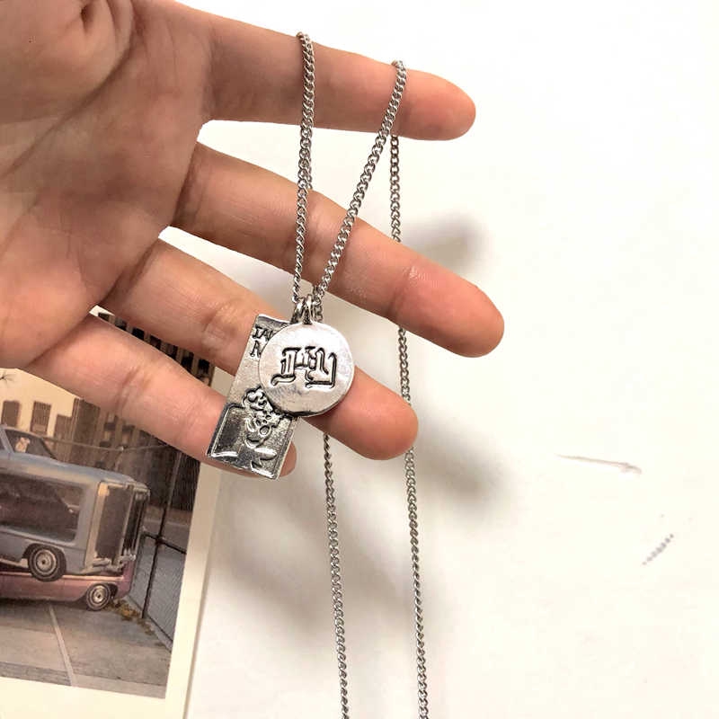 Dây Chuyền Mặt Tròn Phong Cách Hip Hop Hàn Quốc 133921s